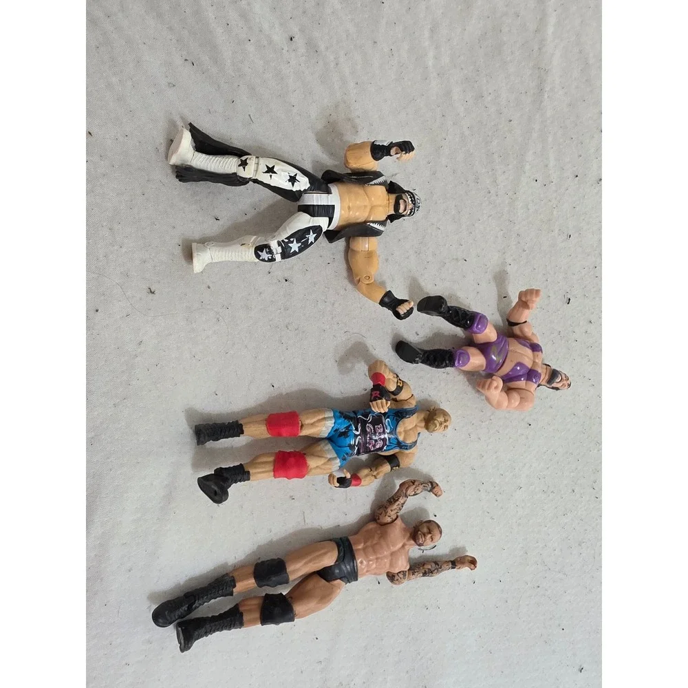 WWE WCW Action Figure Lot Randy Orton Ryback Macho Man Zeus Mattel Toy Biz